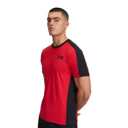 UNDER ARMOUR Red Heatgear Wordmark Regular Fit T-Shirt-picture-31