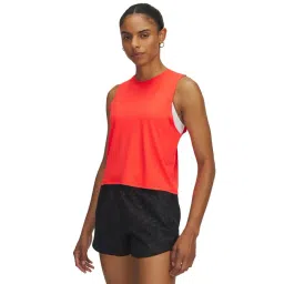 UNDER ARMOUR Red Regular Fit Solid Sleeveless Vanish Energy Crop T-Shirt-picture-48