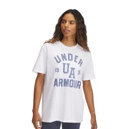 Under Armour White Heavyweight Printed Relaxed Fit Oversized T-Shirt-picture-20