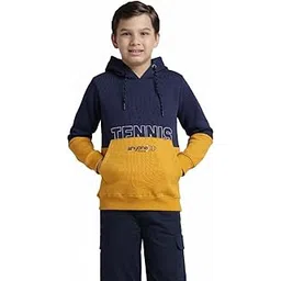 Under Fourteen Only - Boys Sweatshirt | Warm & Comfortable Regular Fit Pullover for Casual, School & Outdoor Wear | Loop Knit (Yellow,12-13 Years)-picture-13