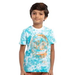 UNDER FOURTEEN ONLY Boys Abstract Printed Pockets Regular Fit T-shirt-picture-50