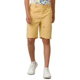Under Fourteen Only Boys Beige Cotton Embroidery Short-picture-11