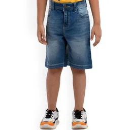 UNDER FOURTEEN ONLY Boys Blue Knee Length Denim Shorts-picture-52