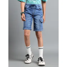 UNDER FOURTEEN ONLY Boys Cotton Cargo Shorts-picture-23