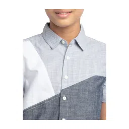 Under Fourteen Only Boys Multicolor Textured Shirt image 4
