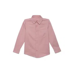Under Fourteen Only Boys Peach Solid Shirt-picture-31