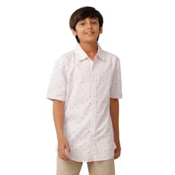 Under Fourteen Only Boys Pink Cotton Printed Shirt-picture-30