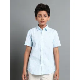 UNDER FOURTEEN ONLY Boys Relaxed Floral Printed Casual Shirt-picture-33