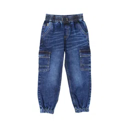 UNDER FOURTEEN ONLY Boys Slim Fit Mid-Rise Light Fade Jeans-picture-19