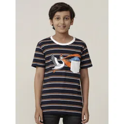 UNDER FOURTEEN ONLY Boys Striped Pockets T-shirt-picture-27
