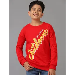 UNDER FOURTEEN ONLY Boys Typography Printed Cotton Sweatshirt-picture-29