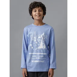 UNDER FOURTEEN ONLY Boys Typography Printed Round Neck Cotton T-shirt-picture-22