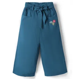 Under Fourteen Only Floral Embroidered Jeans With Belt - Blue-picture-23