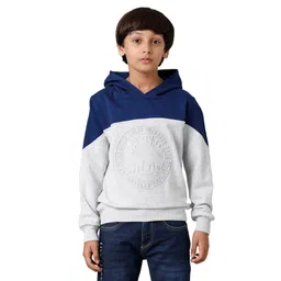 Under Fourteen Only Full Sleeves Mountain Puff Printed Hooded Light Winter Sweatshirt - Grey-picture-25