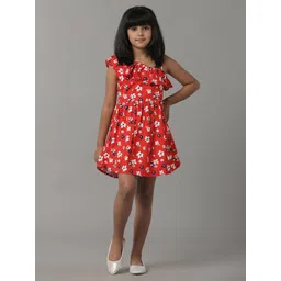 UNDER FOURTEEN ONLY Girls Floral Printed Fit and Flare Dress-picture-25