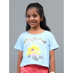 UNDER FOURTEEN ONLY Girls Typography Printed Pockets T-shirt-picture-29