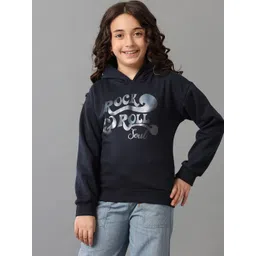 UNDER FOURTEEN ONLY Girls Typography Printed Sweatshirt image 2