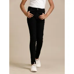 Under Fourteen Only Kids Black Solid Jeans-picture-28