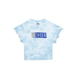 Under Fourteen Only Kids Blue Printed Top-picture-31