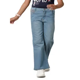 Under Fourteen Only Kids Blue Solid Jeans-picture-25