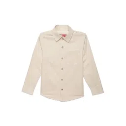 Under Fourteen Only Kids Cream Solid Shirt-picture-15