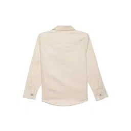 Under Fourteen Only Kids Cream Solid Shirt image 2