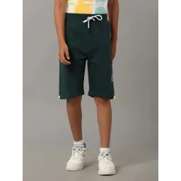 Under Fourteen Only Kids Green Cotton Printed Shorts-picture-11