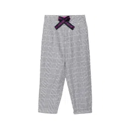 Under Fourteen Only Kids Grey Checks Pants-picture-21