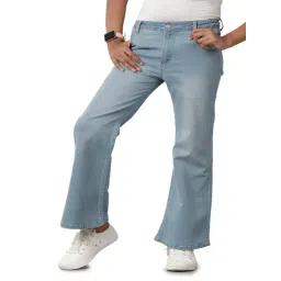 Under Fourteen Only Kids Light Blue Solid Jeans-picture-28