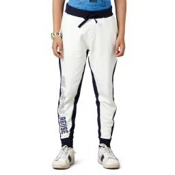 Under Fourteen Only Kids Off White Solid Joggers-picture-22