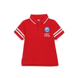 Under Fourteen Only Kids Orange Embroidered Polo T-Shirt-picture-17