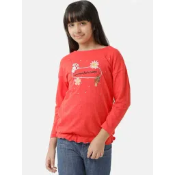 Under Fourteen Only Kids Red Embroidered Full Sleeves Top-picture-15