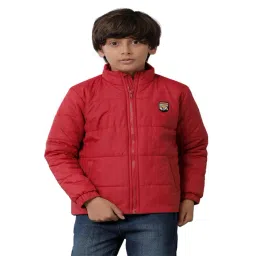 Under Fourteen Only Kids Red Solid Full Sleeves Jacket-picture-19