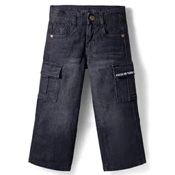 Under Fourteen Only Mild Washed Cargo Jeans - Black-picture-14