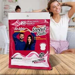 Underarms Sweat Pads Disposable Highly Absorbent Pads Cotton Anti-Allergic Anti Bacteria Anti Smell Underarm Perspiration Pad for Men and Women (Pack of 10)-picture-21