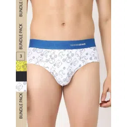 UnderJeans by Spykar Assorted Printed Briefs - Pack of 3-picture-13