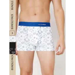 UnderJeans by Spykar Assorted Printed Trunks - Pack of 3-image-43