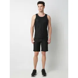 UnderJeans by Spykar Dark Denim Black Blended Solid Vests-image-17