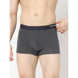UnderJeans by Spykar Dark Grey Regular Fit Trunks-image-19
