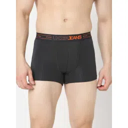 UnderJeans by Spykar Dark Grey Regular Fit Trunks-image-15