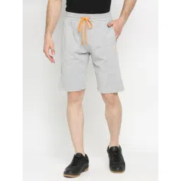 UnderJeans by Spykar Grey Melange Regular Fit Shorts-picture-39