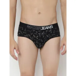 Underjeans By Spykar Grey Regular Fit Printed Briefs-picture-22