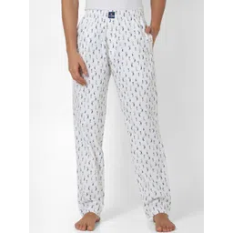Underjeans by Spykar Men White Printed Cotton Lounge Pants-picture-17