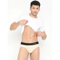 UnderJeans by Spykar Multicolor Briefs (Pack Of 3) image 4