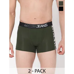 UnderJeans by Spykar Pack Of 2 Mid Rise Trunks 16864054-1-16864072-1-picture-33