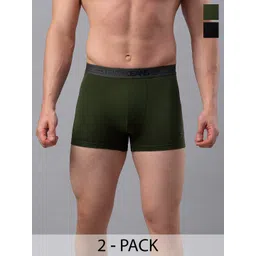 UnderJeans by Spykar Pack Of 2 Mid Rise Trunks-picture-16