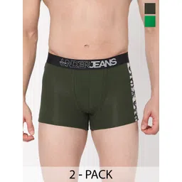 UnderJeans by Spykar Pack Of 2 Mid Rise Trunks-picture-17