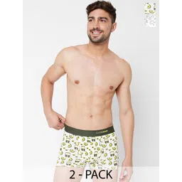 UnderJeans by Spykar Pack Of 2 Mid Rise Trunks-picture-21