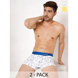 UnderJeans by Spykar Pack Of 2 Mid Rise Trunks-picture-23