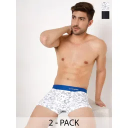UnderJeans by Spykar Pack Of 2 Mid Rise Trunks-picture-26